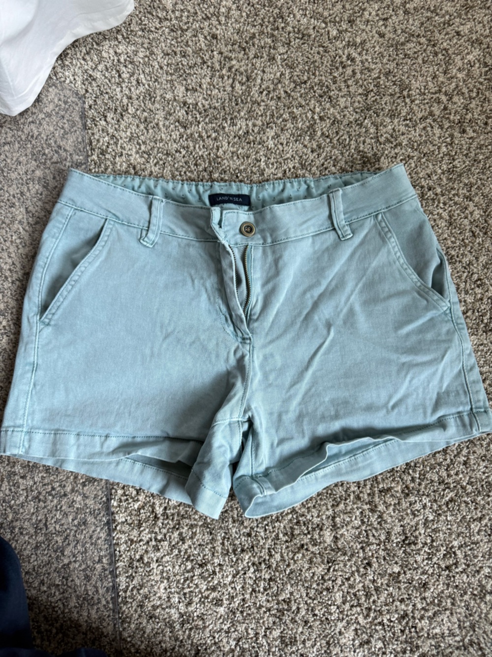 Lands' End Women's Sage Green Cotton Bermuda Shorts